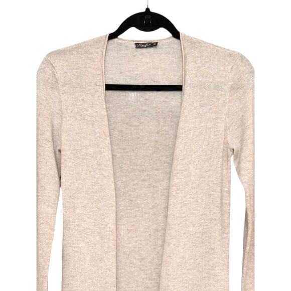 J. Mclaughlin Cashmere Open Front Longline Cardigan Beige Cream Size XS Luxury - Picture 4 of 7